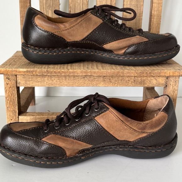 B.O.C. Born Concept Women’s Two Tone Brown Leather Oxford 8 - Picture 3 of 10